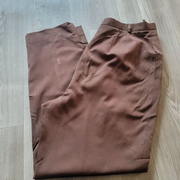 Talbots Womens Brown Wool Trousers Size 16 - Picture 2 of 4
